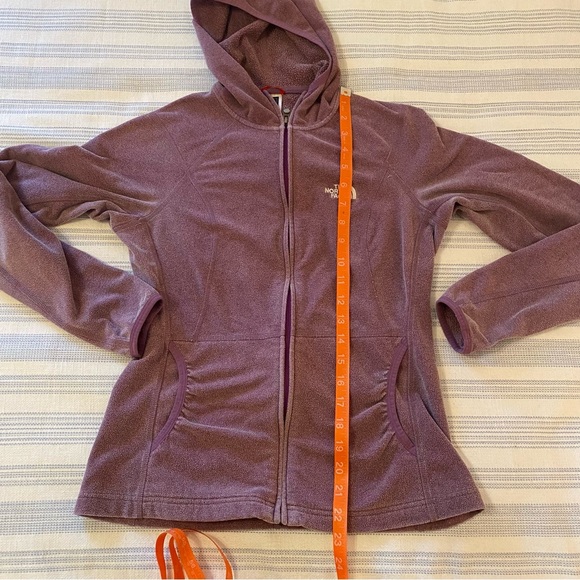The North Face Purple Lavender Light Fleece Hooded Zip Up Hoody w/ Thumb Holes S - Picture 6 of 9